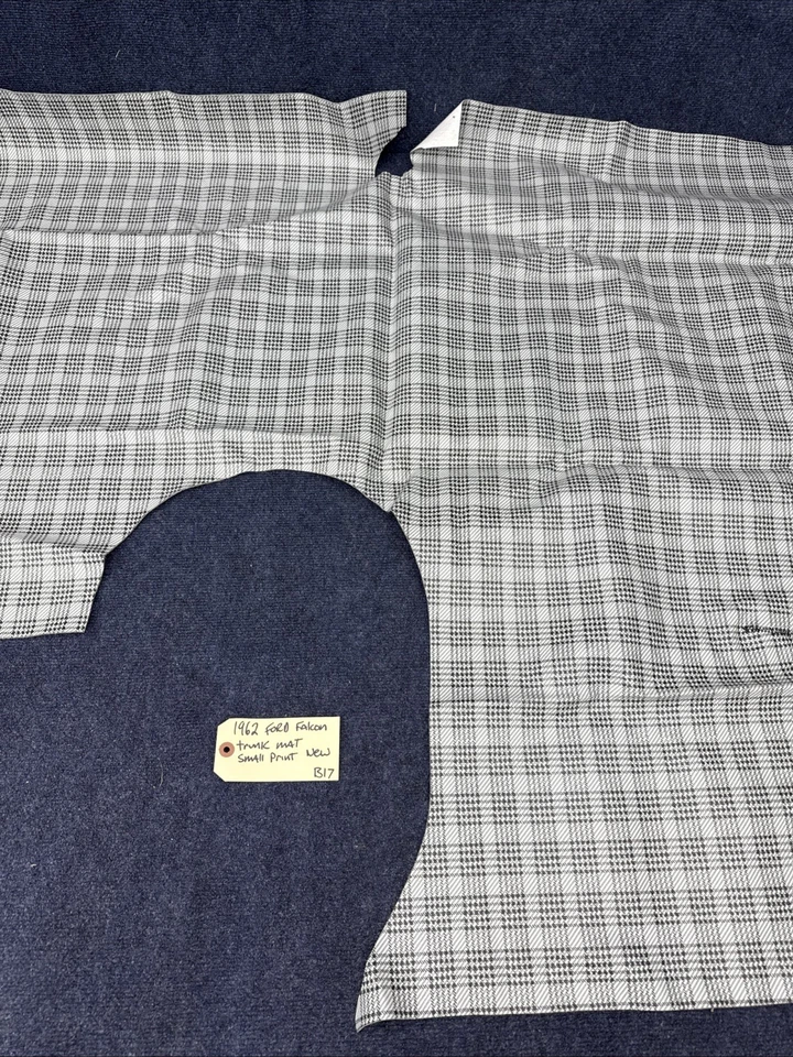 Cubierta de alfombrilla de maletero para Ford Falcon 1961-1963 2 puertas techo rígido vinilo pequeño a cuadros Foto 4 de 4