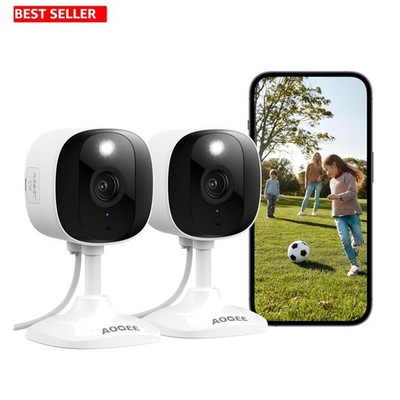 Weatherproof Indoor/Outdoor Security Cameras with Alexa Support & 24/7 Recording