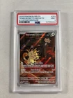 Pokemon TCG Destined Rivals Team Rocket's Meowth #203 Illustration Rare PSA 9