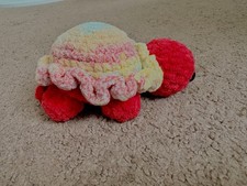 Handmade Crochet Stuffed Animal Plush Turtle Baby Speckled Shell Toy Coquette