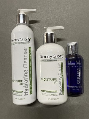 RemySoft Moisture Lab Hydrating Cleanser Shampoo Recovery Cream Conditioner Wigs