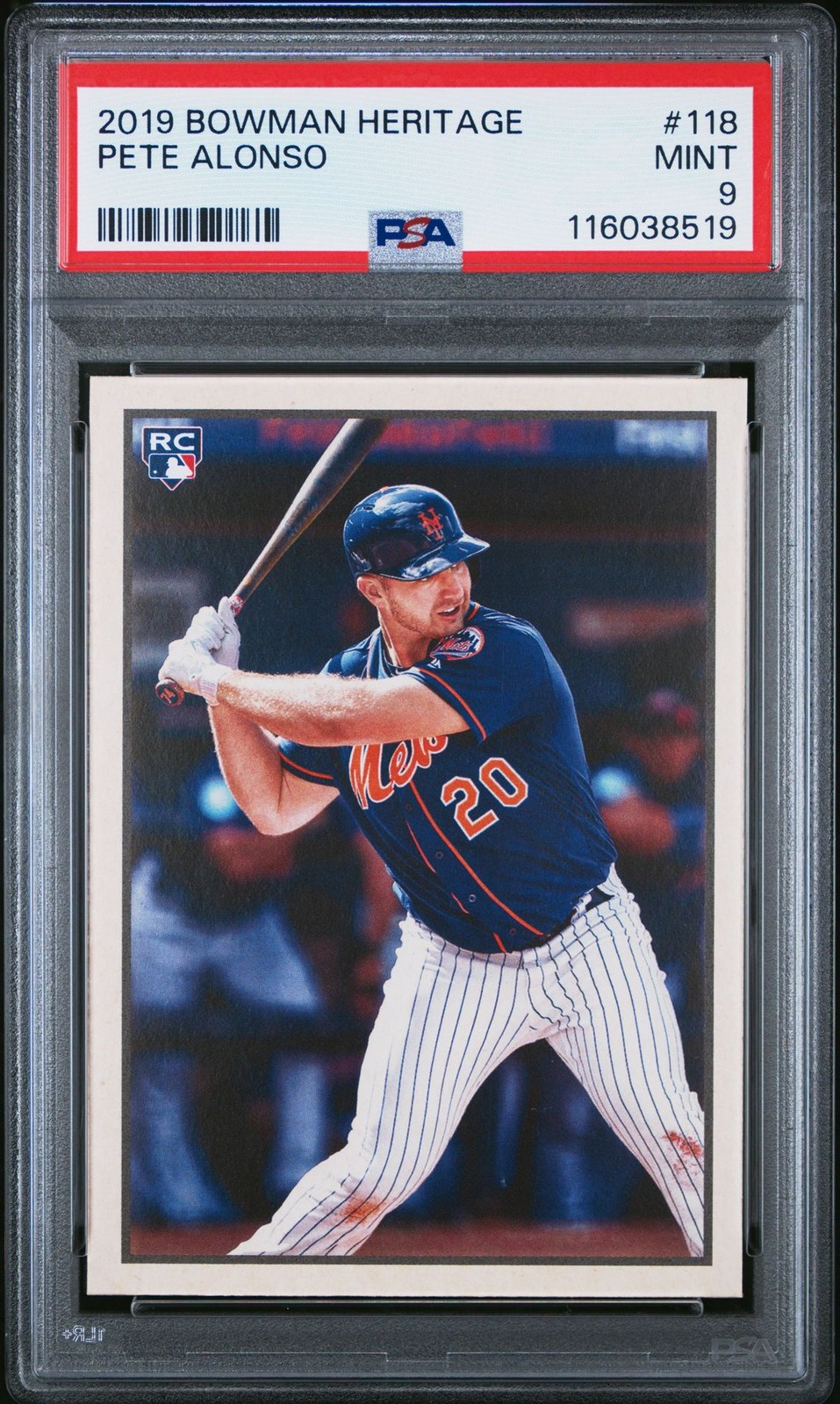 2019 Bowman Heritage PETE ALONSO #118 PSA 9 MINT