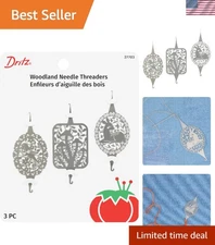 Lightweight 3-Pack Woodland Needle Threaders - Ideal for All Your Crafting Needs