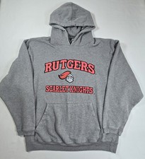 Rutgers University Scarlet Knights Varsity Athletic Pullover Hoodie Mens Large