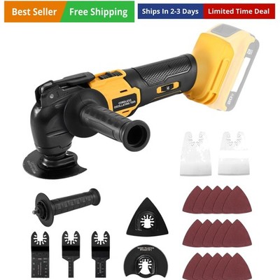 Cordless Oscillating Tool, Brushless Orbiting Tool Compatible with De-Walt 20...