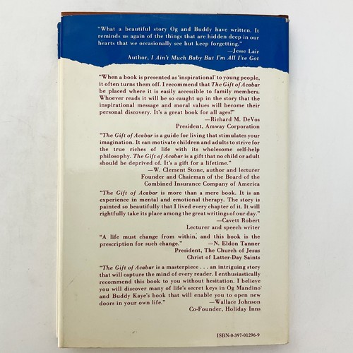 The Gift of Acabar Og Mandino Hardcover Book 1978 Inspirational Fiction - Picture 17 of 23