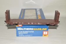 HO scale Walthers Santa Fe Ry 53' GSC bulkhead flat car train