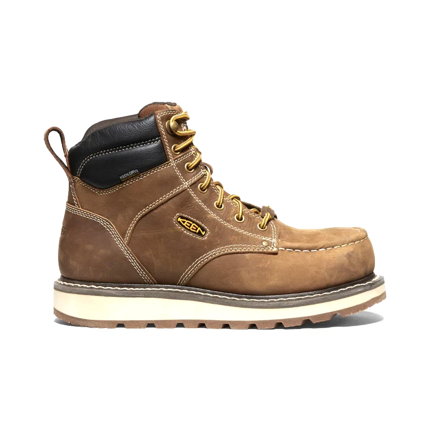 Zapatos de Trabajo Keen Cincinnati Bota Impermeable Punta de Carbono Marrón Belga 10 EE $200 Foto 3 de 4