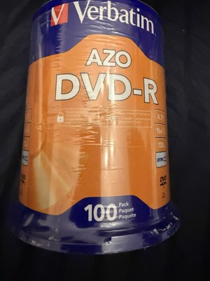 Verbatim DVD-R 4.7GB 16x AZO Recordable Media Disc 100 Disc Spindle Model 95102