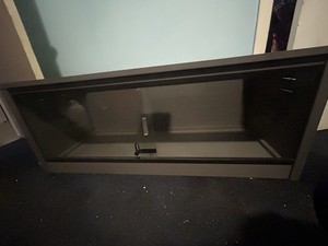 55 Gallon Glass Aquarium Tank Only Rectangle 48in Wide Metal Screen Lid