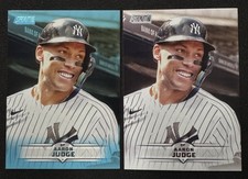 2025 Stadium Club Light Blue Parallel/ Base Aaron Judge Yankees 2 Card Lot