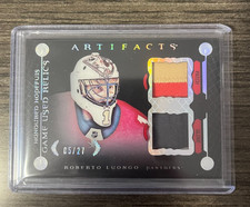 Roberto Luongo 2018-19 UD Artifacts Honoured Hopefuls Relics /27 Glove & Patch