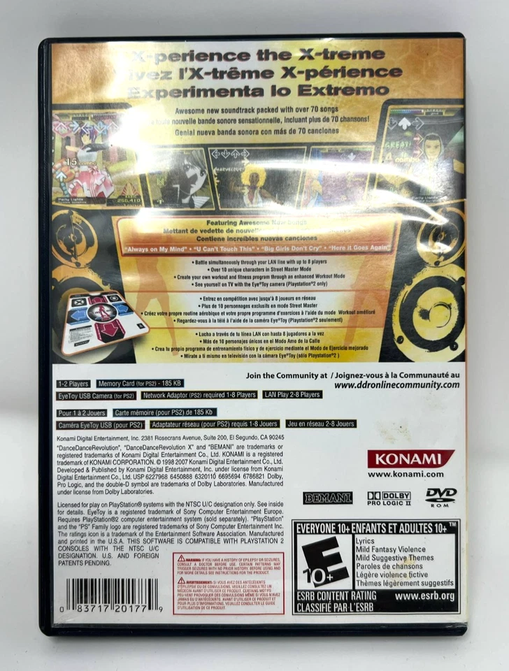 Dance Dance Revolution X (Sony PlayStation 2, 2008) PS2 - Image 2 of 3