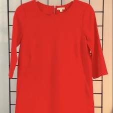 Gap Designed and Crafted Women's Killer Tomato Red Dress Size 0 Back Zipper