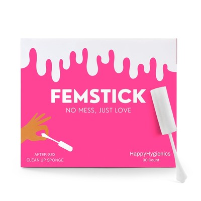 30 Pack Happy Hygienics Post-Coital Sponges for Women - Femstick Ultra Absorb...