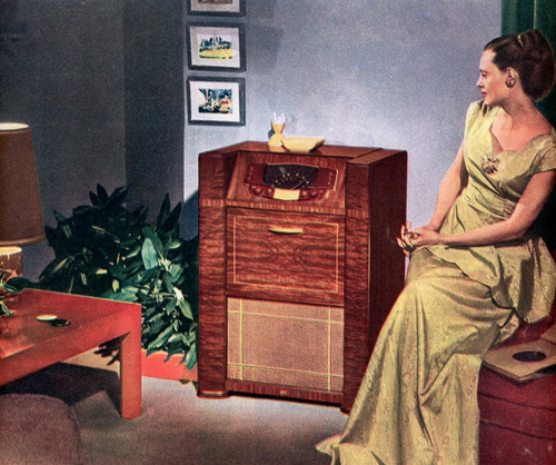 1948 Zenith Vintage Print Ad Console Combination Radio-Phonograph Challenger