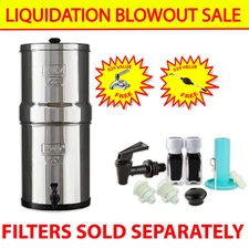Travel Berkey Water Filter Stainless Steel Replacement Housing with Metal Spigot