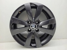 1x Alufelge 15 Zoll 5.5" 4x100 41ET Glanz Grau Skoda Citigo Rim Wheel