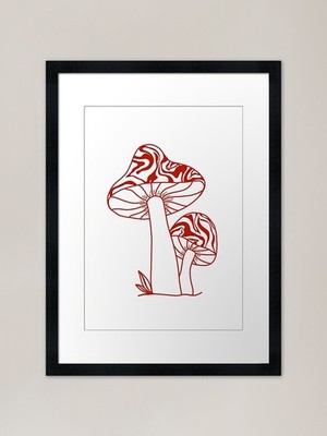 Pilzarten Zeichnungen Gerahmte Kunst Gerahmtes Wandbild Poster Leinwanddruck Bild
