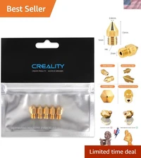 Durable 5PCS 0.4mm Brass Hotend Nozzles for Ender 3, V2 & CR-10 | Easy Install