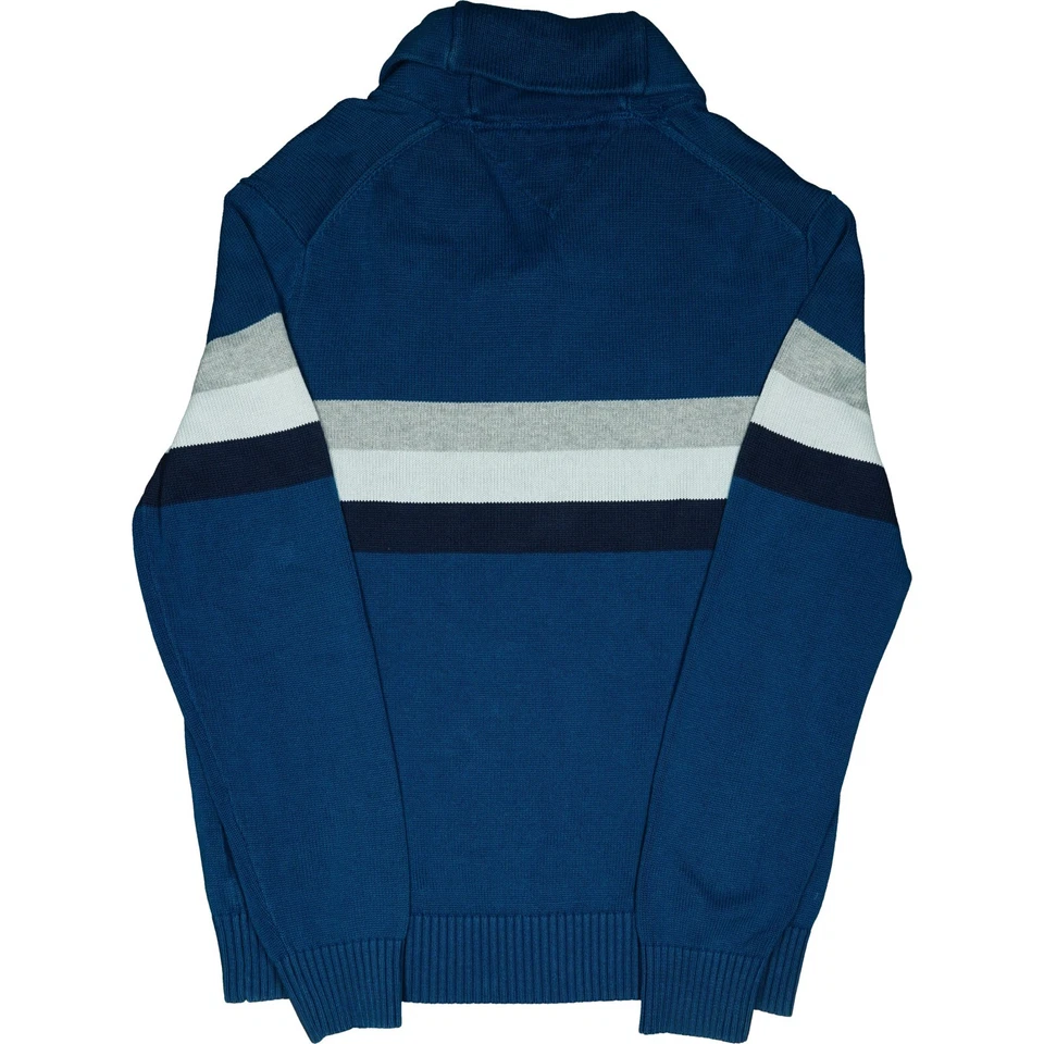 Tommy Hilfiger M Pullover Blau Herren Freizeit Strick V Neck Freizeit - Bild 3 von 3
