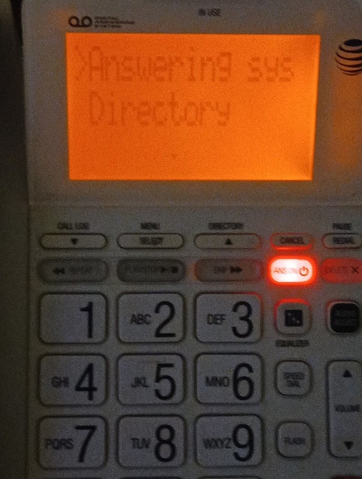 Extra LARGE Buttons AT&T CL4940 Corded Phone Answering Machine Backlit ...