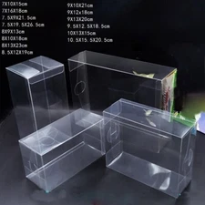 10X Clear PVC Boxes Wedding Party Favour Gift Candy Cake Product Display Box DIY