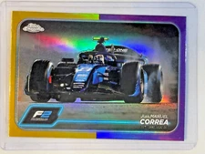2024 Topps Chrome Formula 1 F1 Juan Manuel Correa Gold Purple Refractor #106 Sp