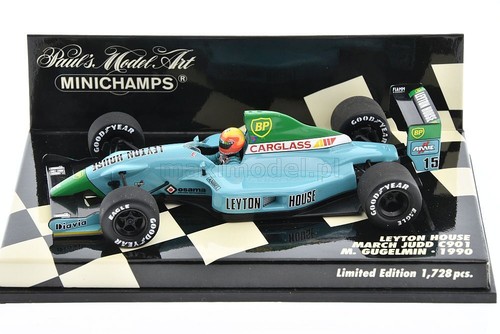F1 MARCH Judd C901 #15 M.Gugelmin Leyton House 1990 1/43 MINICHAMPS 400900015 - Zdjęcie 4 z 5