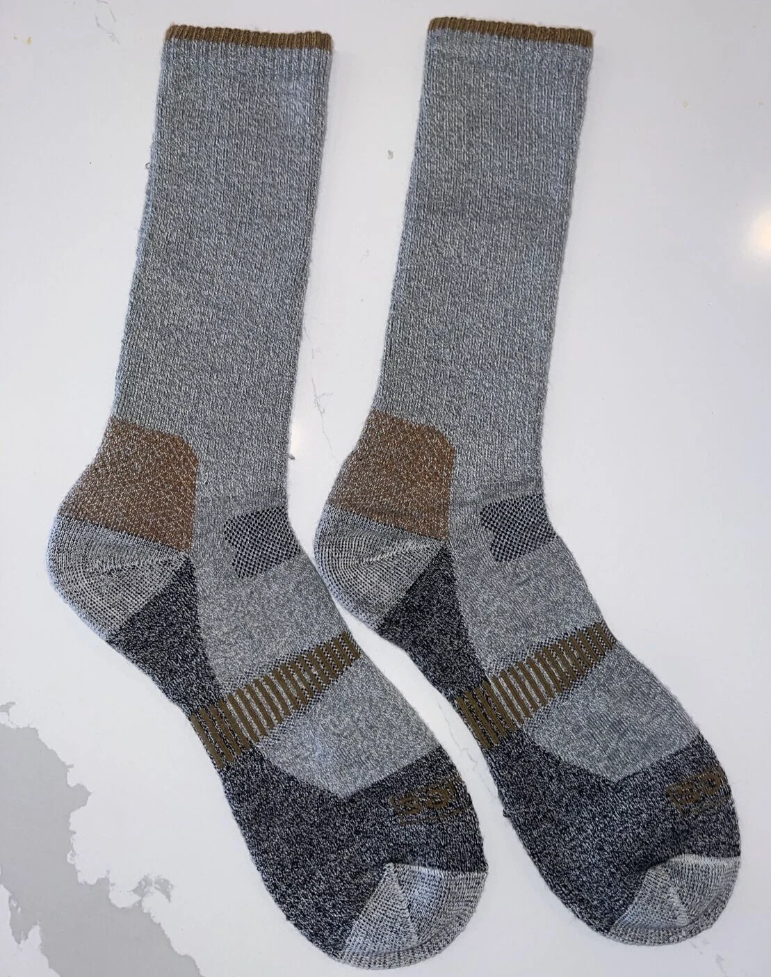 2 PAIRS Dickies Steel Toe Crew Performance Thermal Wool Blend Gray SOCKS 6-12
