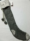 CELEBRATE IT CHRISTMAS - Pinecone Lodge Knit Stocking - Grey
