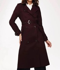 Phase Eight Trench Coat 10 Uk Midi Cotton Belted