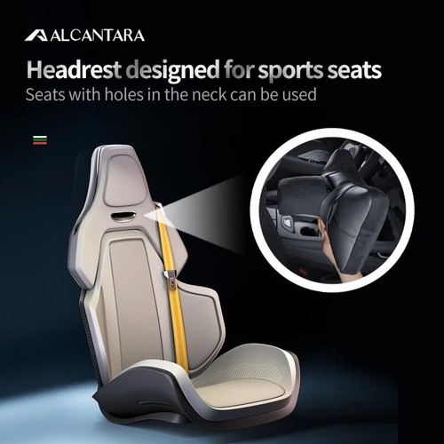 9002 Gris oscuro Asiento deportivo de carreras de autos Accesorios Alcántara - Imagen 2 de 7