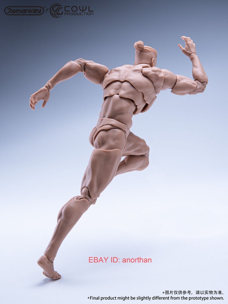 Romankey X COWL 1/12 Black Flexible Man Jointed Male Action Figure