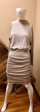 Express Taupe Mock Turtleneck Long Sleeve Knit Dress NWT Size XSmall