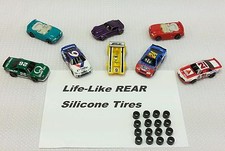 LifeLike Rokar Amrac  16 PIECE SILICONE TIRE lot   HO Slot Car Parts .436 OD