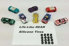 LifeLike Rokar Amrac ☆16 PIECE SILICONE TIRE lot☆  HO Slot Car Parts .436 OD