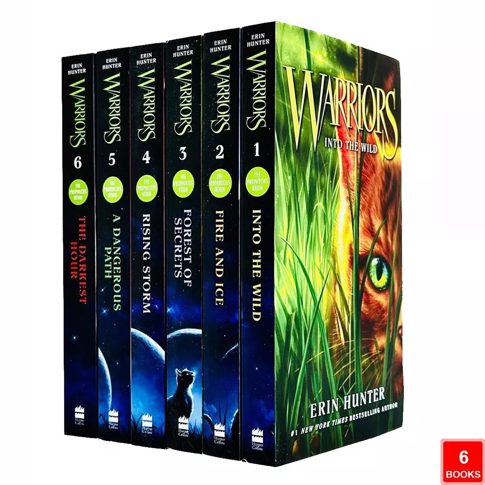 Lot of 5 various hardcover Warrior Cats book series