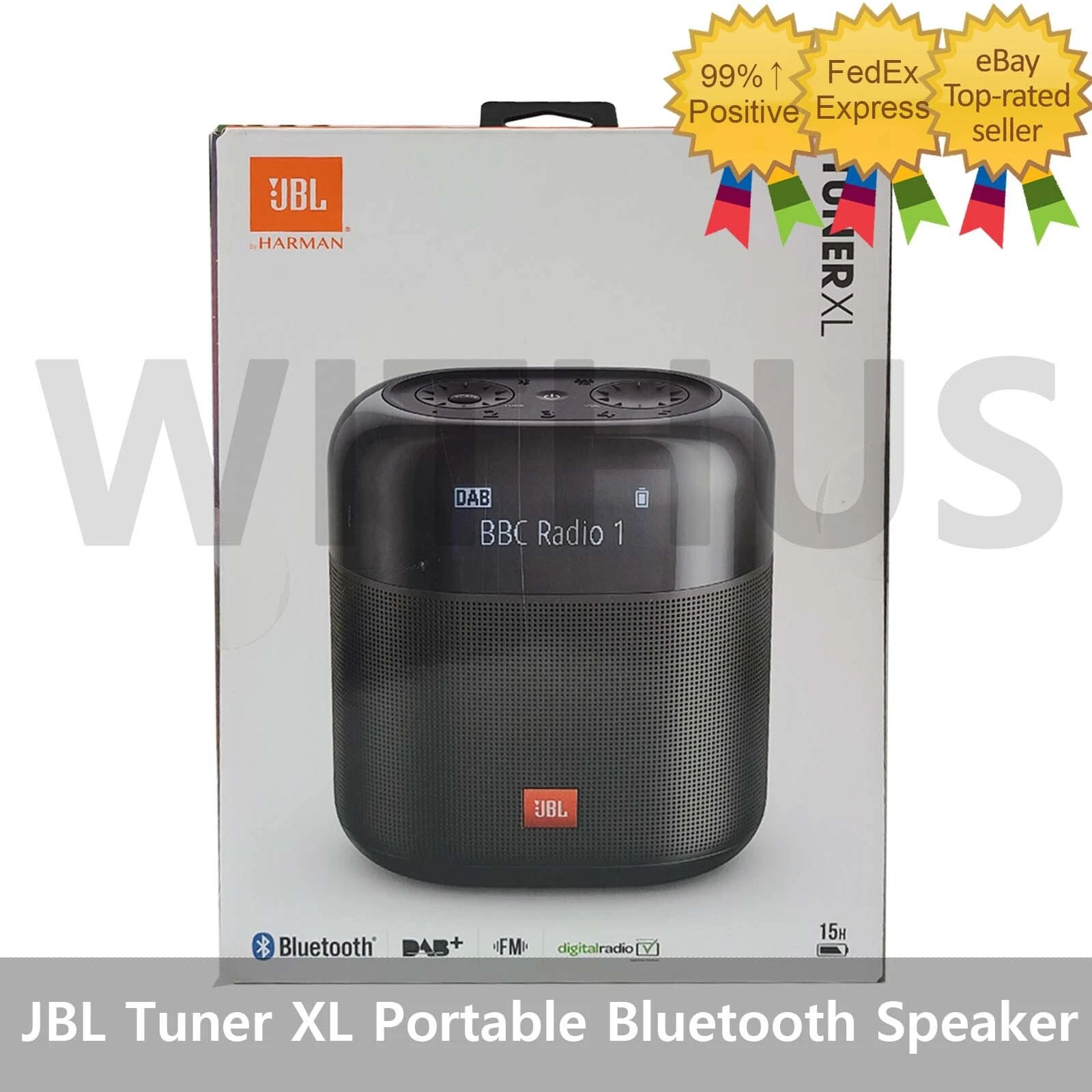 JBL Tuner XL Portable Waterproof FM Radio Bluetooth Speaker