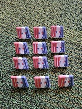 Decopac Rings Made In USA! 12 Patriotic USA Red White Blue