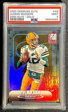 PSA 9 MINT AARON RODGERS 2020 PANINI DONRUSS 2000 ELITE GOLD SSP #D /10 G3211