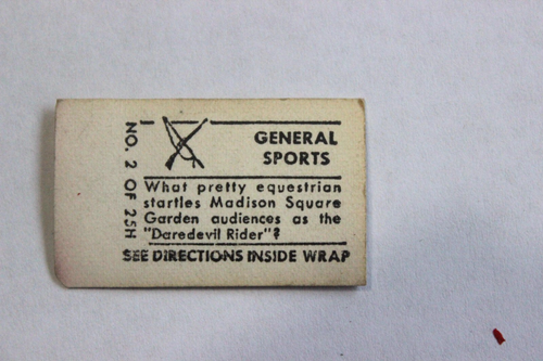 1948 Topps Magic Hocus Focus sport horseracing card - Bernice Dossey (#2 of 25H) - Picture 2 of 2