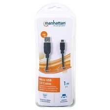Manhattan Cavo USB 2.0 Hi-Speed A maschio/Micro B maschio 1 m in Blister
