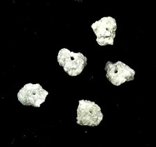 5 x großer Diamant Ø 5 - 6 mm Rohdiamant 3,49 Karat Kt ct gebohrt SN p