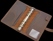for A6 loose-leaf paper notebook book jacket cover slipcase leather brown X18-2