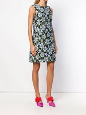 DOLCE & GABBANA Blue Floral Brocade Mini Dress IT 38 / US S
