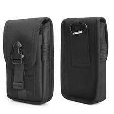 Cell Phone Holster Pouch for iPhone Samsung Oxford Wallet Case With Belt Loop US