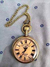 Nautical Vintage American Elgin Look Collectible Antique 2" Brass Pocket Watch
