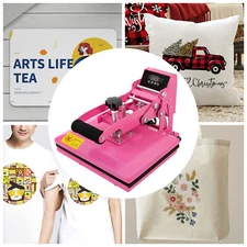 NEW 11.8*9inches Heat Press Machine FOR DIY T Shirts/T Shirt Press Machine Pink