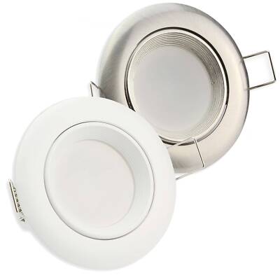 LED Einbaustrahler flach rund 3W 5W 6,5W Aluminium 230 Volt Einbauspot